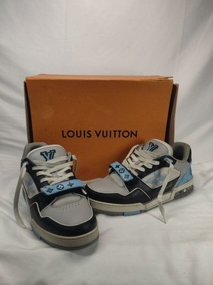 Louis Vuitton 1AC510 Blue/Grey/Black Trainer Sneakers LV Size 9 - US Size 10 SPB