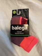 Balega Natural Fiber Blister Resist Sz Med. Quarter Show Comfort Toe Top Socks