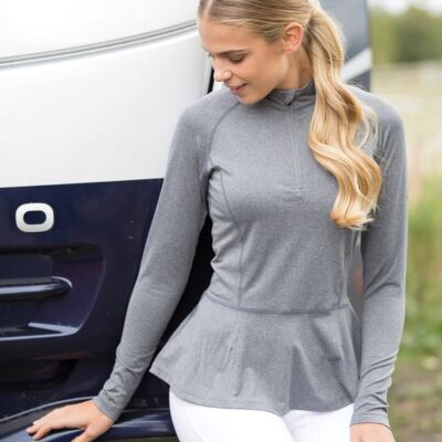 Equetech Wettkampf Top, UK 10 - Equetech Schößchen Training Top, KOSTENLOSER VERSAND - Neu mit Etikett