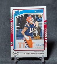 Casey Washington Rated Rookie RC 2024 Donruss Football Card #392 Atlanta Falcons. rookie card picture