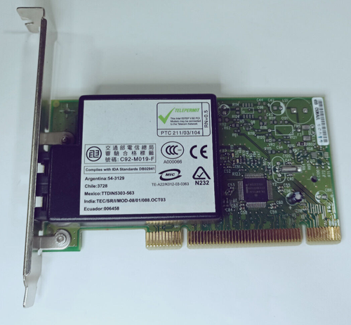 C92-M019-F Analog V.92 56Kbps Fax PCI Modem Card - Picture 2 of 3
