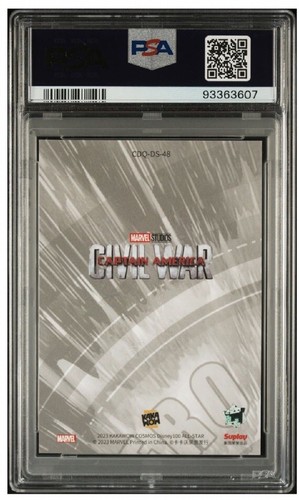 2023 Kakawow Cosmos Disney 100 All-Star Spirit Red Captain America PSA 9 Mint - Picture 2 of 2
