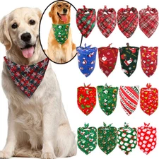 Dog Bandana Christmas Cat Pet Triangle Scarf Small Dog Bibs Party Accessories*US
