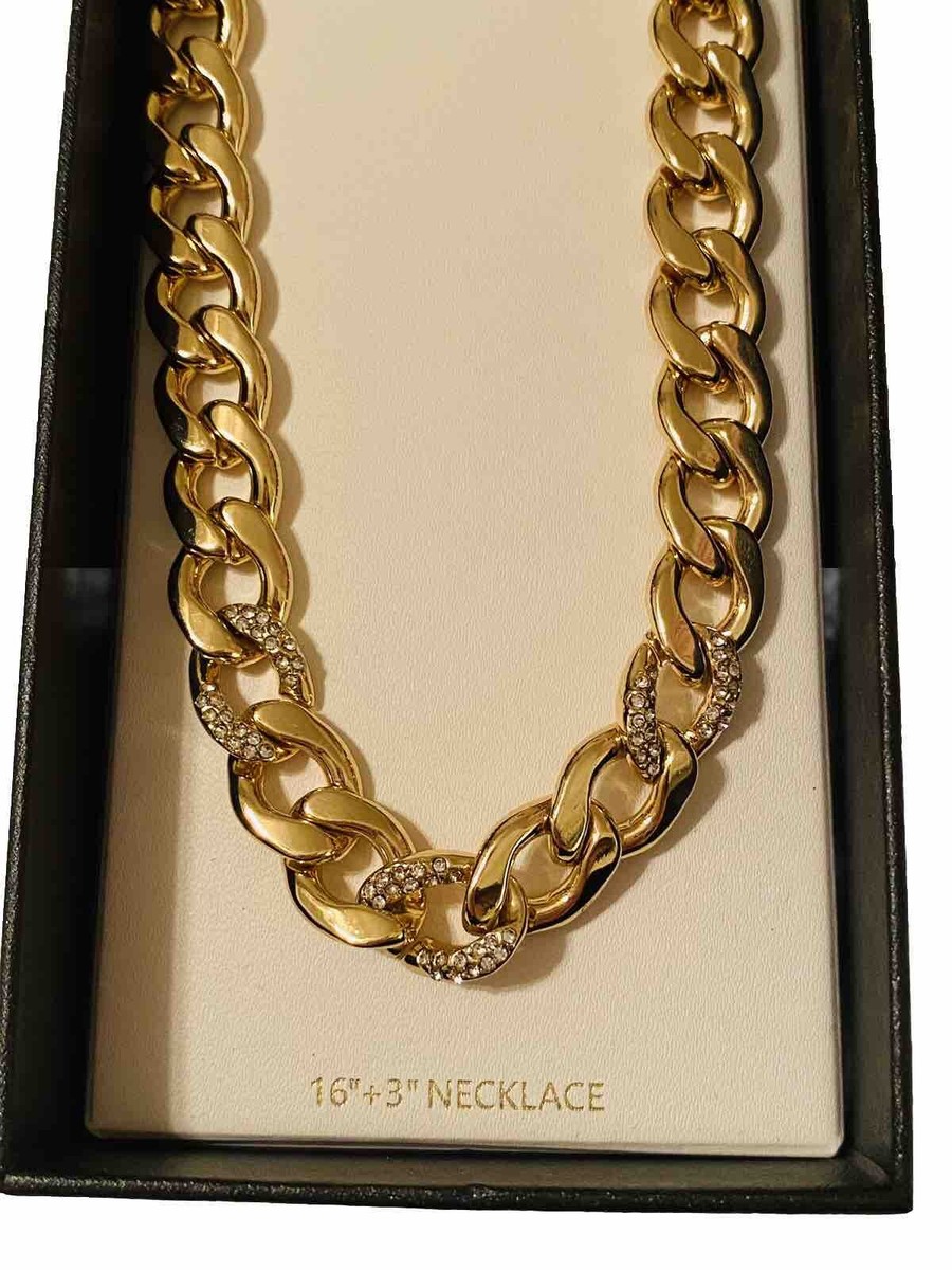 House Of Harlow 1960 Gold Tone Chain Link Necklace With