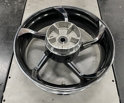 OEM Harley CVO Street Glide Aggressor Rear Wheel Black Chrome 18