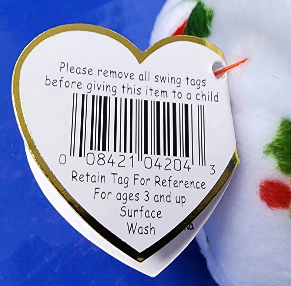MINT Rare 1998 Holiday TEDDY Ty Beanie Baby PE - Image 4 of 4