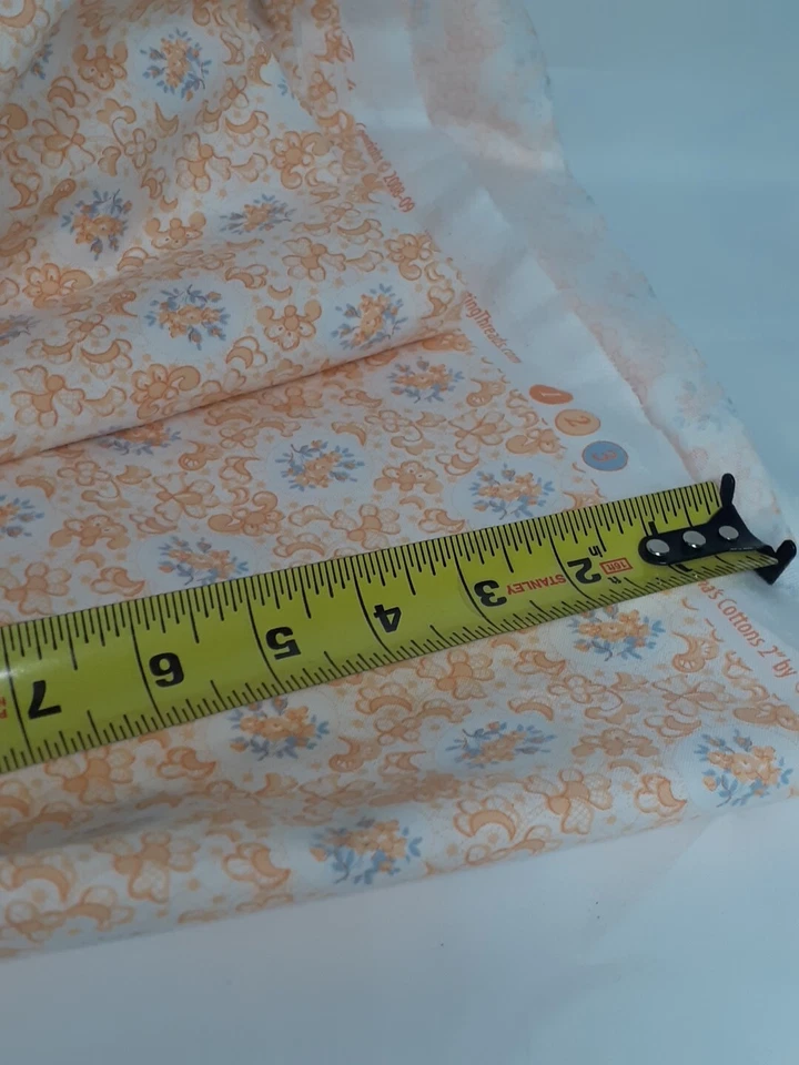 Mama's Cottons 2 by Connecting Threads 2008-09 Peach Floral, Cotton, 3 Yards, - Image 4 of 4