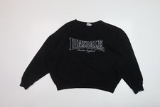 Felpa pullover Lonsdale donna nero poliestere taglia 14 pullover