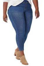 Denim & Co. Easy Stretch Denim Pull-On Jeggings Medium Wash