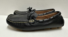 Mighty Joe boys size EU 31 US 13 black leather slip on moccasins shoes