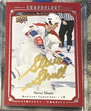 2018-19 Upper Deck Chronology Canvas Timeless Memories Red Steve Shutt CA-SH Aut