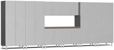 Ulti-MATE Garage UG24092S 9-Piece Cabinet Kit in Stardust Silver Metallic
