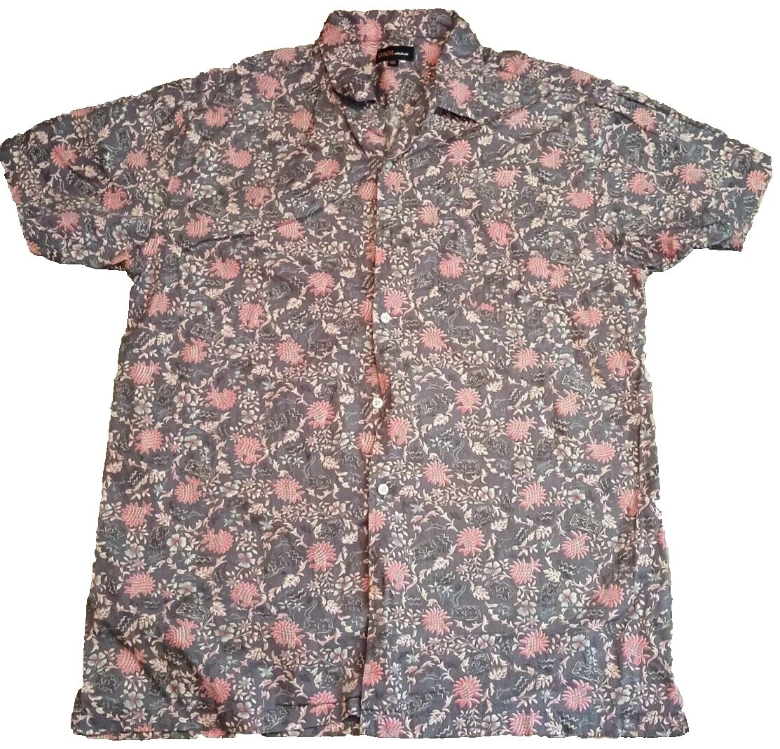 Attitude Floral Casual con Botones camisas para hombres