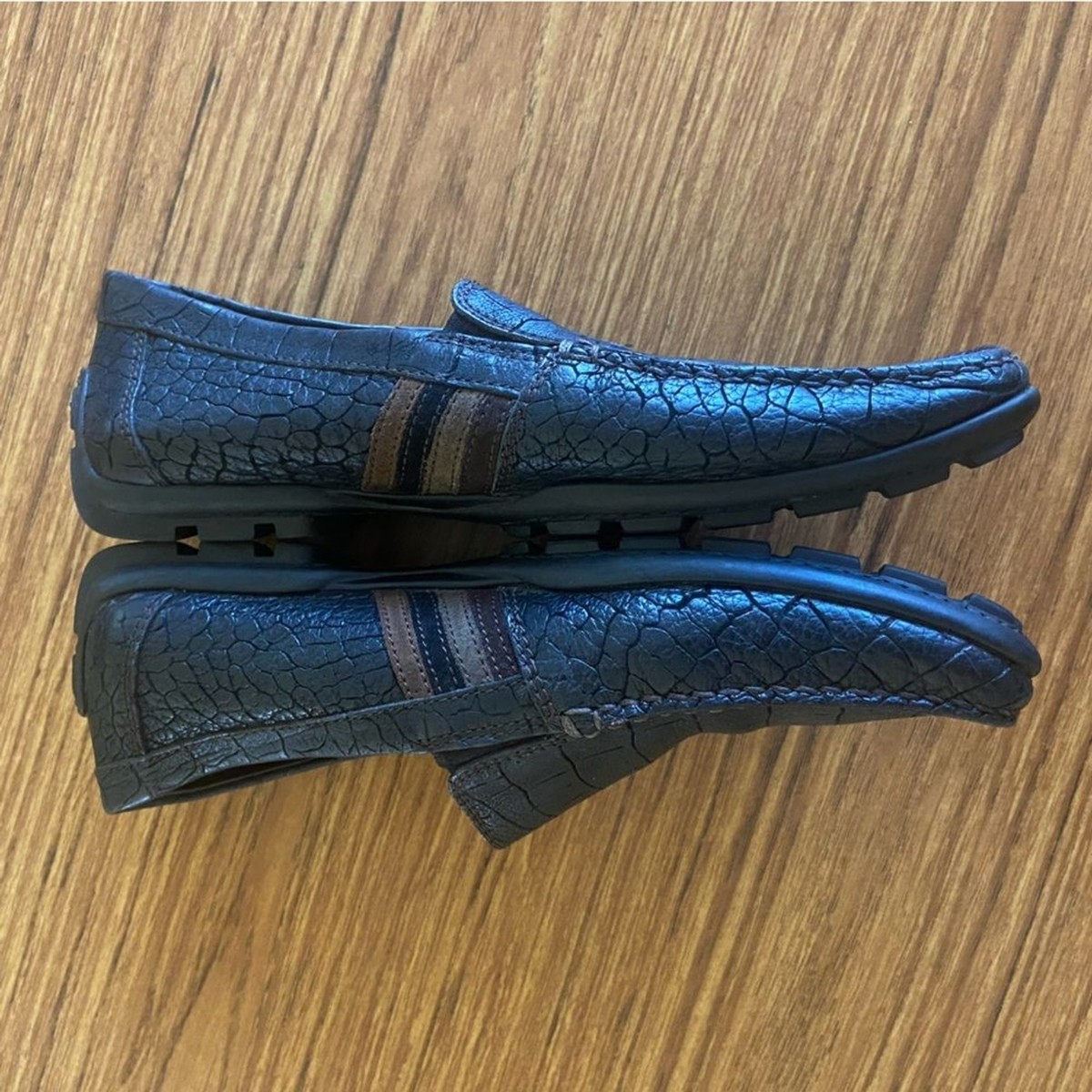Men\'s GEOX  RESPIRA Loafer  Size 40  US 7 Geox - Black Leather Respira Driving Loafers Shoes - Men main image 2
