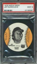 1976 Wiffle Ball Discs Jeff Burroughs PSA 9 Atlanta Braves