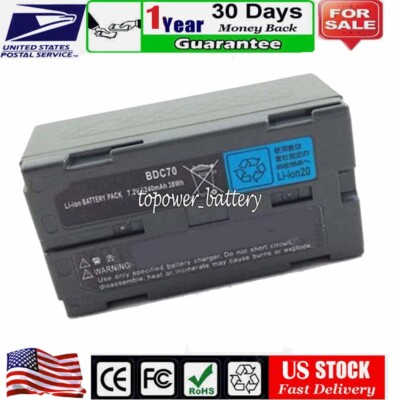 Battery BDC-70 BDC70 For SOKKIA ES/OS/SRX Total Station Hiper V RTK GPS 7.2V US