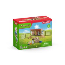 Schleich 42420 Farm World Spielset - Kaninchenstall, Spielzeug ab 3 Jahren