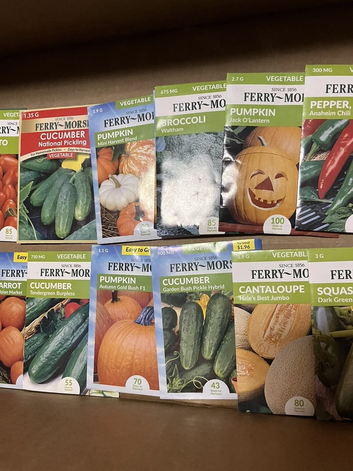 Semillas de jardín de hierbas vegetales NO TRANSGÉNICAS - Ferry Morse paquete de 30 buenas surtidas 22/12 Foto 3 de 4