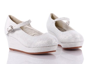 girls white wedge shoes