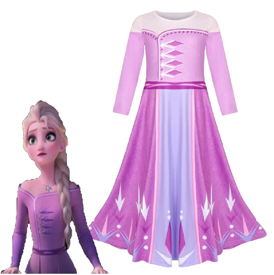 Mezcla de algodón vestido FROZEN disfraces para Niñas