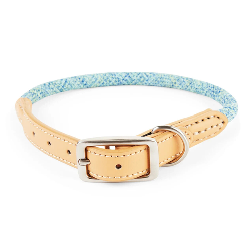 YOULY Heather Rope & Leather Dog Collar, Large By Youly