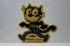 FELIX DIE CUT ENAMEL "GOLD" HEAVY DUTY SIGN CHEVY BOMB LOW RIDER USA