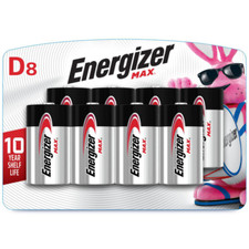 Energizer Max D Cell Alkaline Batteries 8 Count Exp. 12/2035