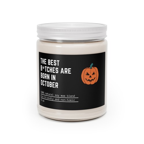 Geburtstagsgeschenk Die besten Menschen sind im Oktober geboren Kerze lustiges Dekor Duft 9oz - Bild 8 von 21