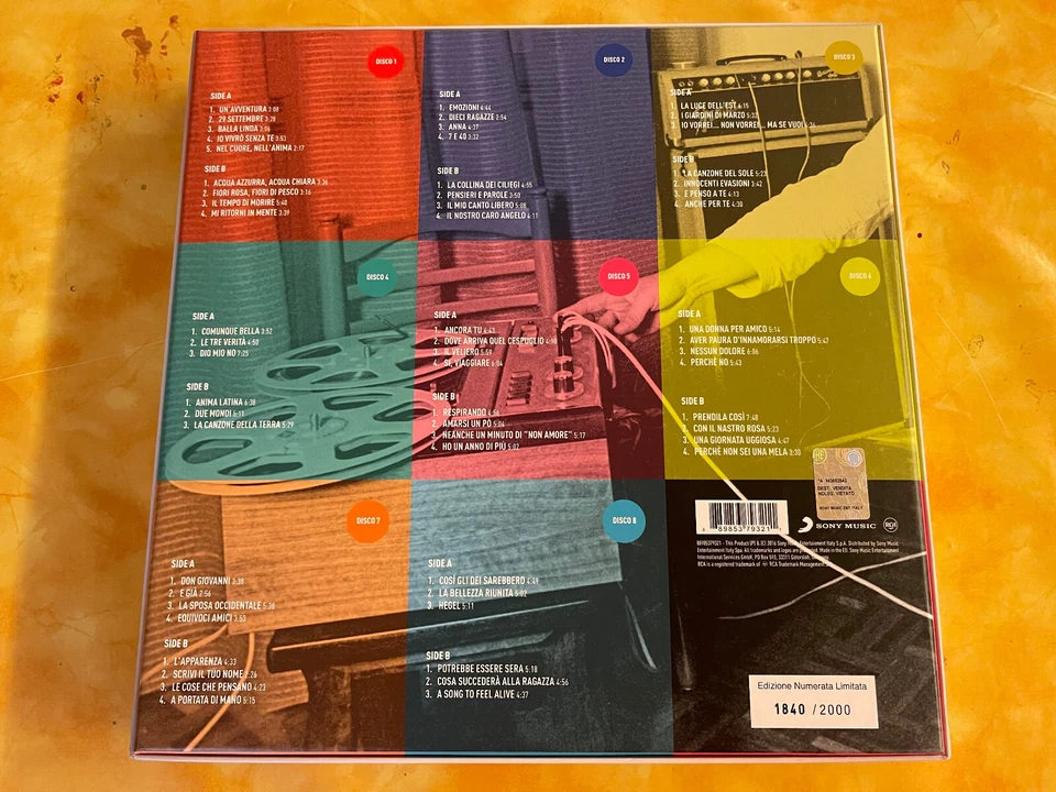 LUCIO BATTISTI - Masters (2023) 8 LP Colorati Vinyl - NUMERATO - Immagine 4 di 4