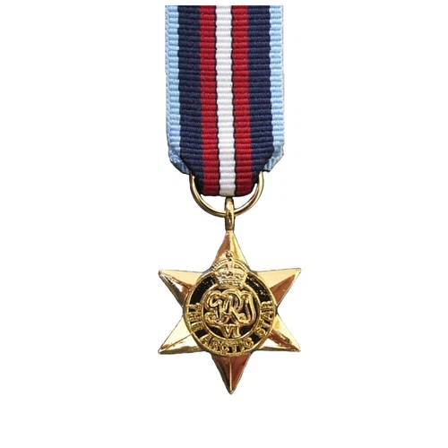 WW2 British Military Navy Army ARCTIC STAR Gold Medal - Miniature