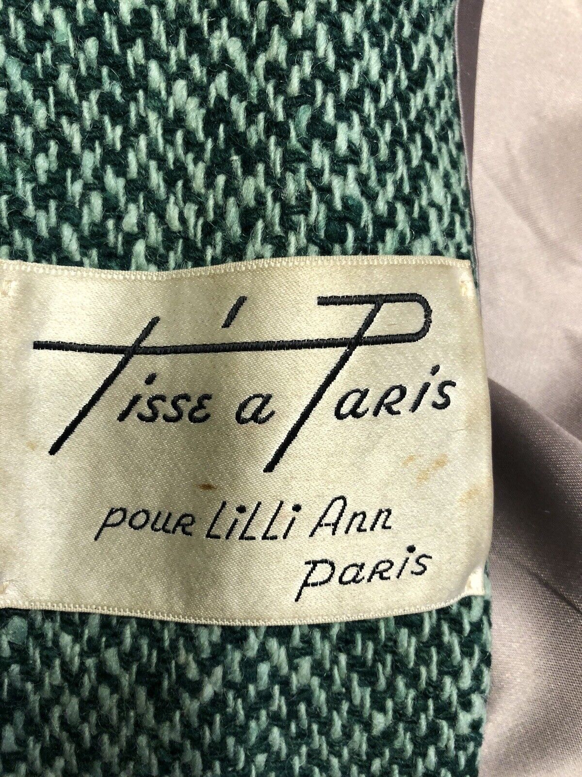 Vintage Lilli Ann Paris Coat Medium Large Green W… - image 14