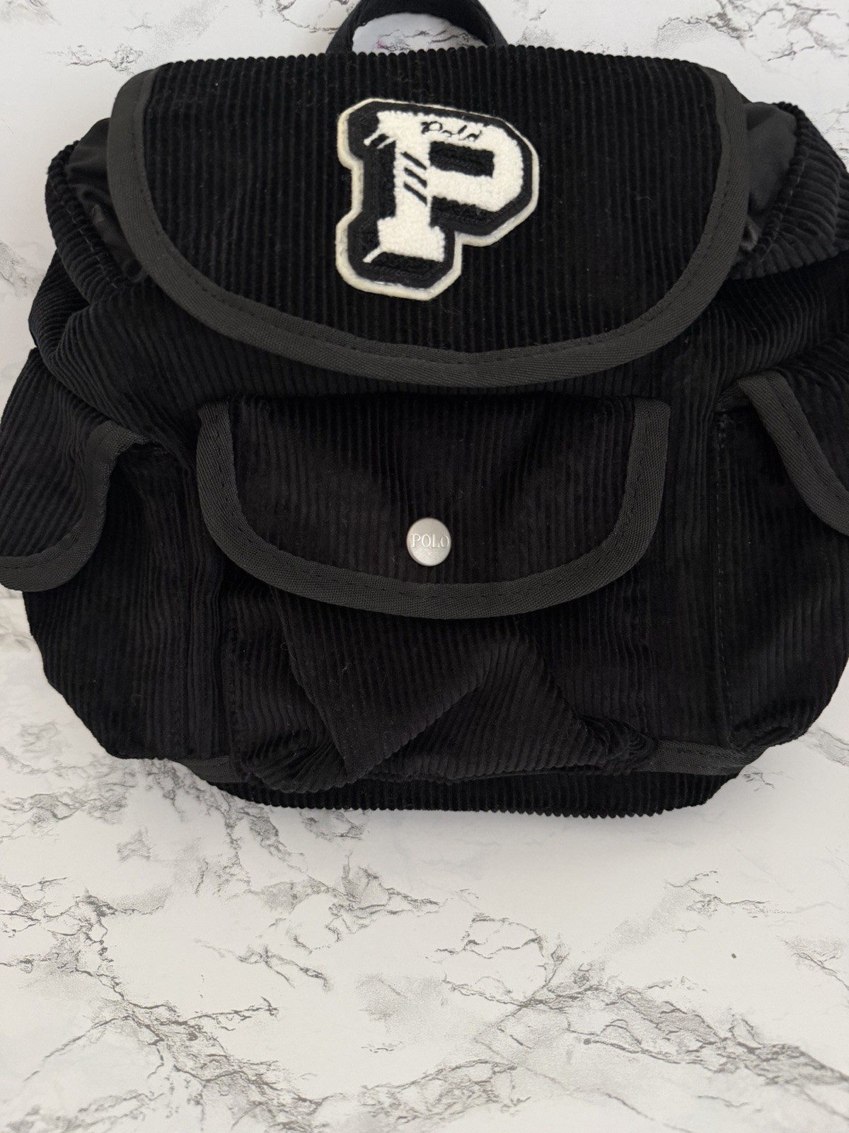 Polo Ralph Lauren PWing Patched Mini Bag Backpack Black Preppy Hampton Polo Bear image 3