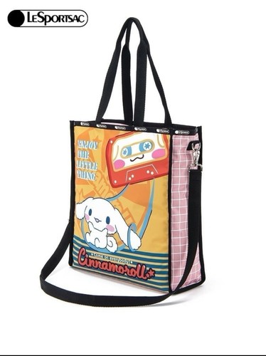 Lesportsac Sanrio Cinnamoroll Magazine zip up TOTE Shoulder crossbody Bag Large - Picture 4 of 11