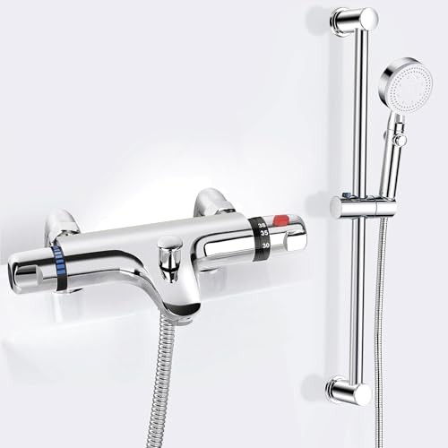 Thermostatic Bath Shower Mixer Tap with Shower Riser  Assorted styles