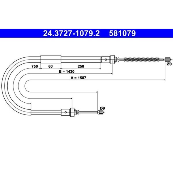 ATE 24.3727-1079.2 Seilzug, Feststellbremse-image