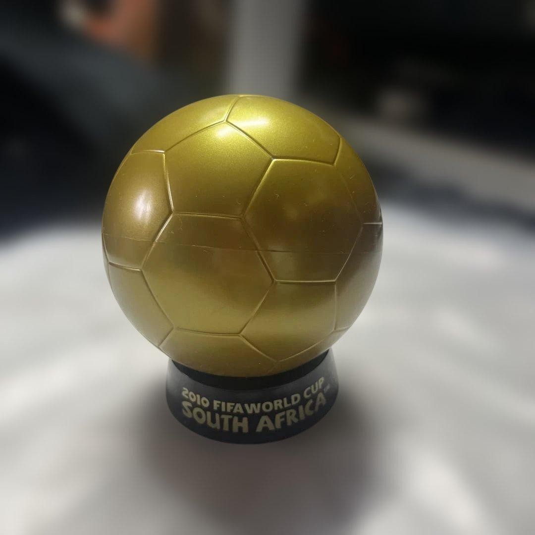 FIFA World Cup Savings Bank Soccer Ball Shape Gold with Base World Cup 18a