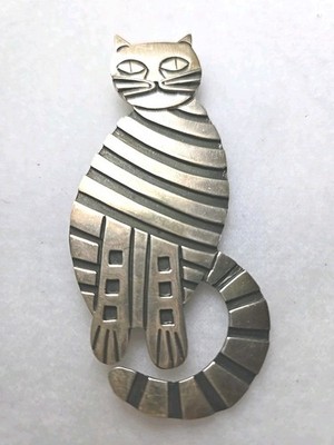 Sterling Silber Katze Anhänger