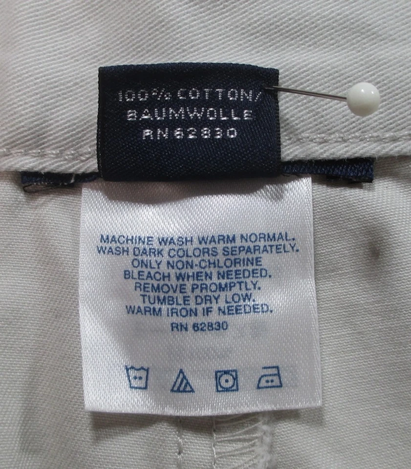 Pantalones Cortos LANDS END Piedra Ligera Algodón Sarga Estilo Carga Niños 14 NUEVO Foto 4 de 4