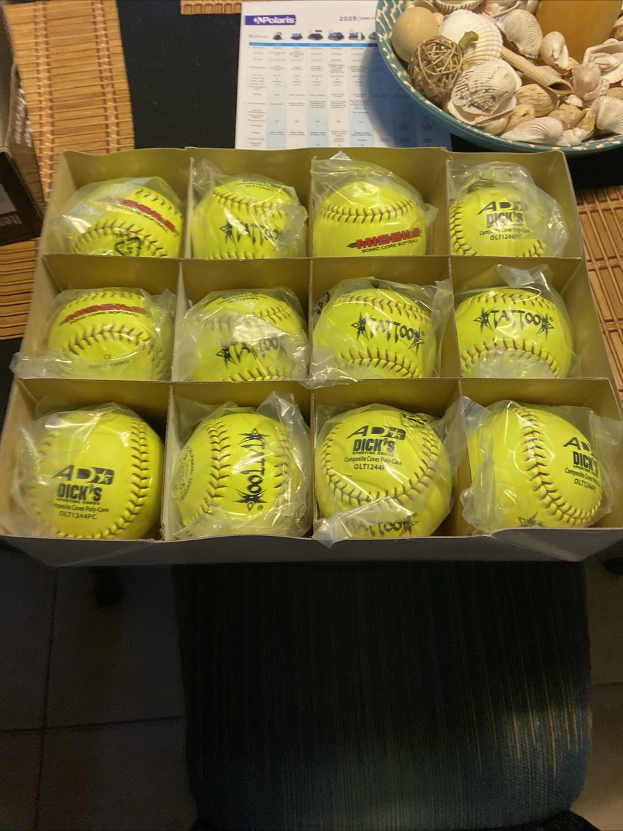 Ad Starr Tattoo 44/375 Softballs 1 Dozen New 12in Softballs. | eBay