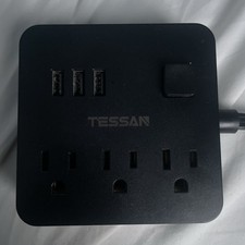 TESSAN POWER STRIP WITH 3 USB & 3 OUTLET CHAR...