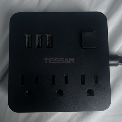 TESSAN POWER STRIP WITH 3 USB & 3 OUTLET CHARGING STATION- 5 FOOT CORD