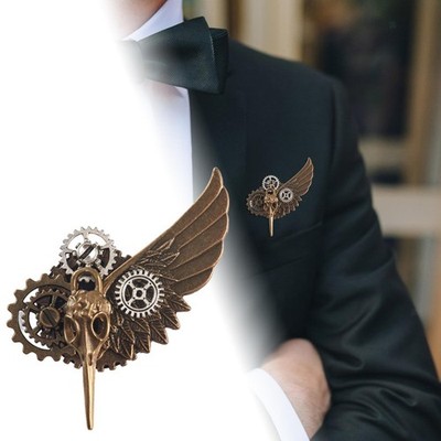 Steampunk Brooch Gear Brooch Jewelry Suit Pin Creative Gothic Stylish Pin for