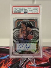 2021 Prizm Draft Picks - Cade Cunningham Mojo Prism Rookie Auto /15 PSA 10 Pop 3