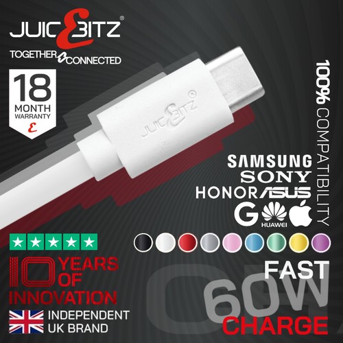 USB C to USB C 5A PD Fast Charger Cable 60W for Mobile Phones Samsung/iPhone etc - 第 1/149 張圖片