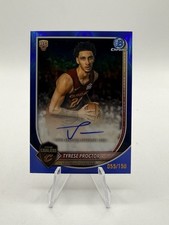 2025-26 Bowman Chrome Tyrese Proctor RC Rookie AUTO BLUE Refractor /150 - Cavs