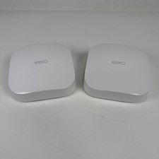 eero Pro 6 Tri-band Mesh Wi-Fi 6 System 2-pack K010001 NO POWER SUPPLIES READ