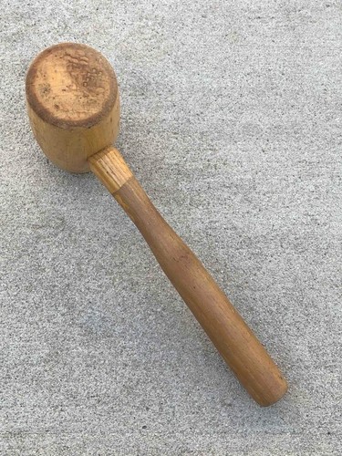 Vintage C.S. Osborne 3 1/2 Solid Wood 11" Mallet Hammer - Picture 11 of 12