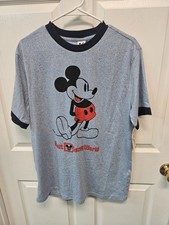 Walt Disney World Unisex Size Large Mickey Mouse Graphic Blue T-Shirt NWT
