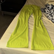 GB Women s Green Flared Yoga Pants Pull-On St...