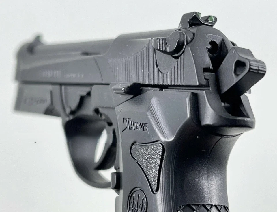 Mini Model Gun Beretta 90TWO Black Shell Eject 2 Tone 90 TWO Silencer Detailed - Image 2 of 4